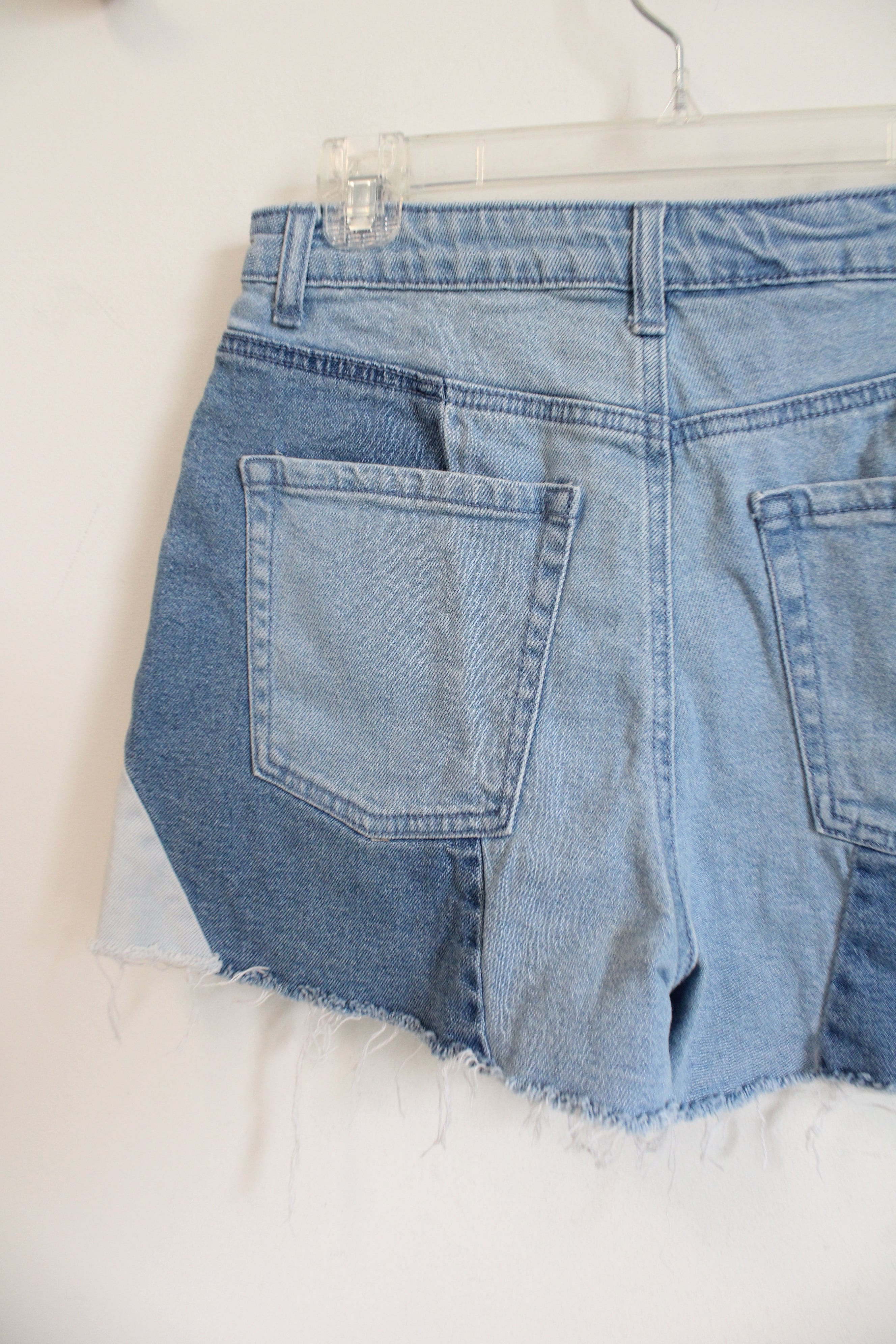 SO Denim Multi Wash Jeans High Rise Distressed Shortie Shorts | 9/29W