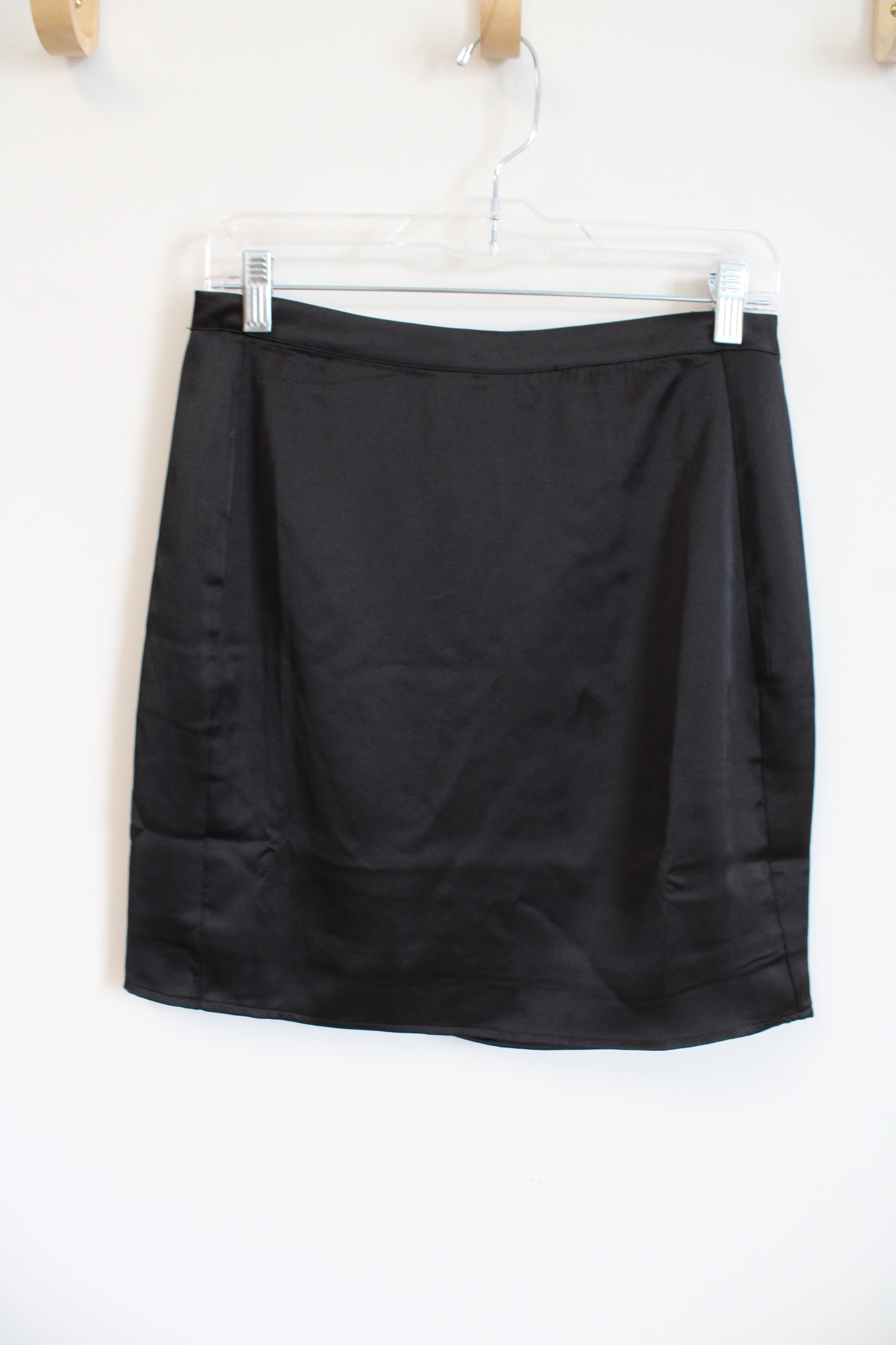 Sincerely Jules Black Satin Mini Skirt | M