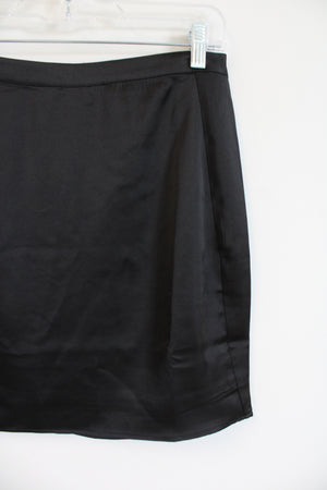 Sincerely Jules Black Satin Mini Skirt | M