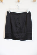 Sincerely Jules Black Satin Mini Skirt | M