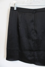 Sincerely Jules Black Satin Mini Skirt | M