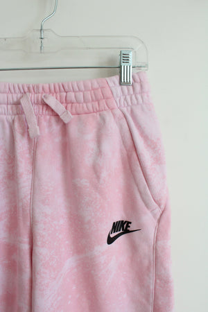 Nike Bleached Bubblegum Pink Sweat Shorts | Youth L (14/16)