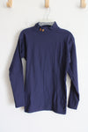 Under Armour Mock Neck Blue Thermal Shirt | Youth M (10/12)