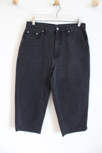 Bill Blass Vintage Easy Fit Black Denim Crop Jeans | 10 Petite