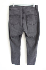 Wild Fable Washed Out Black Denim High Rise Mom Jeans | 10