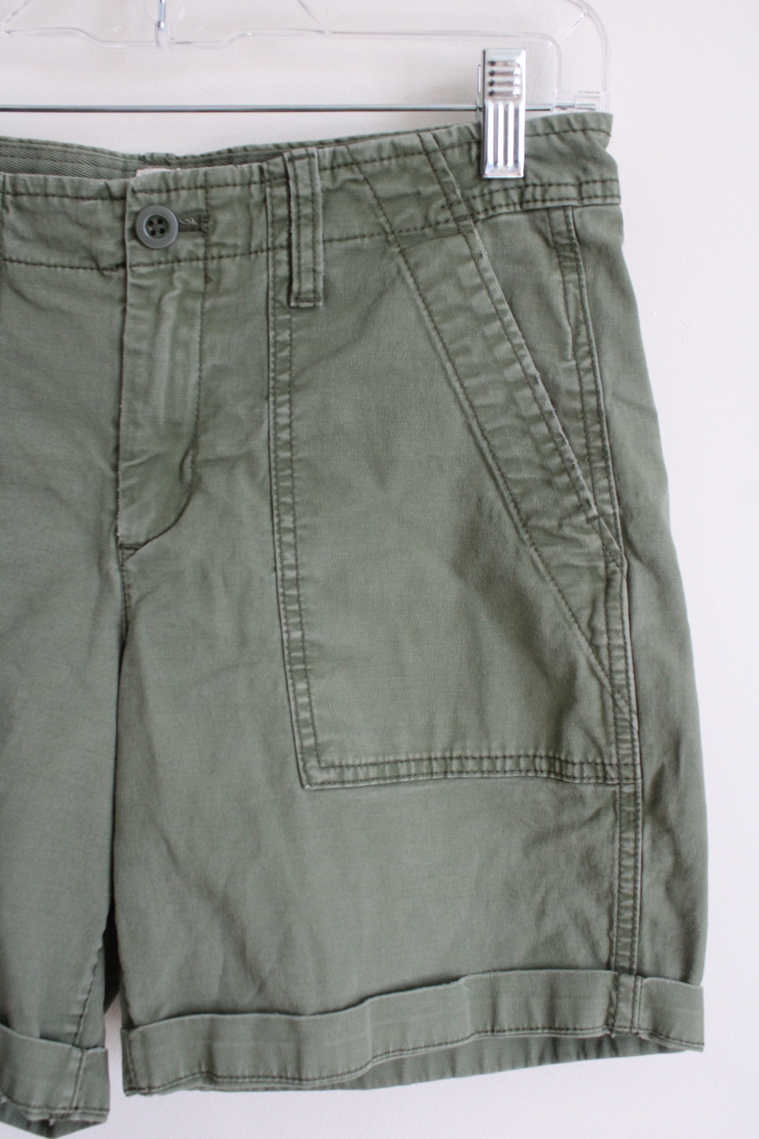 Gap Girlfriend Olive Green Chino Shorts | 2