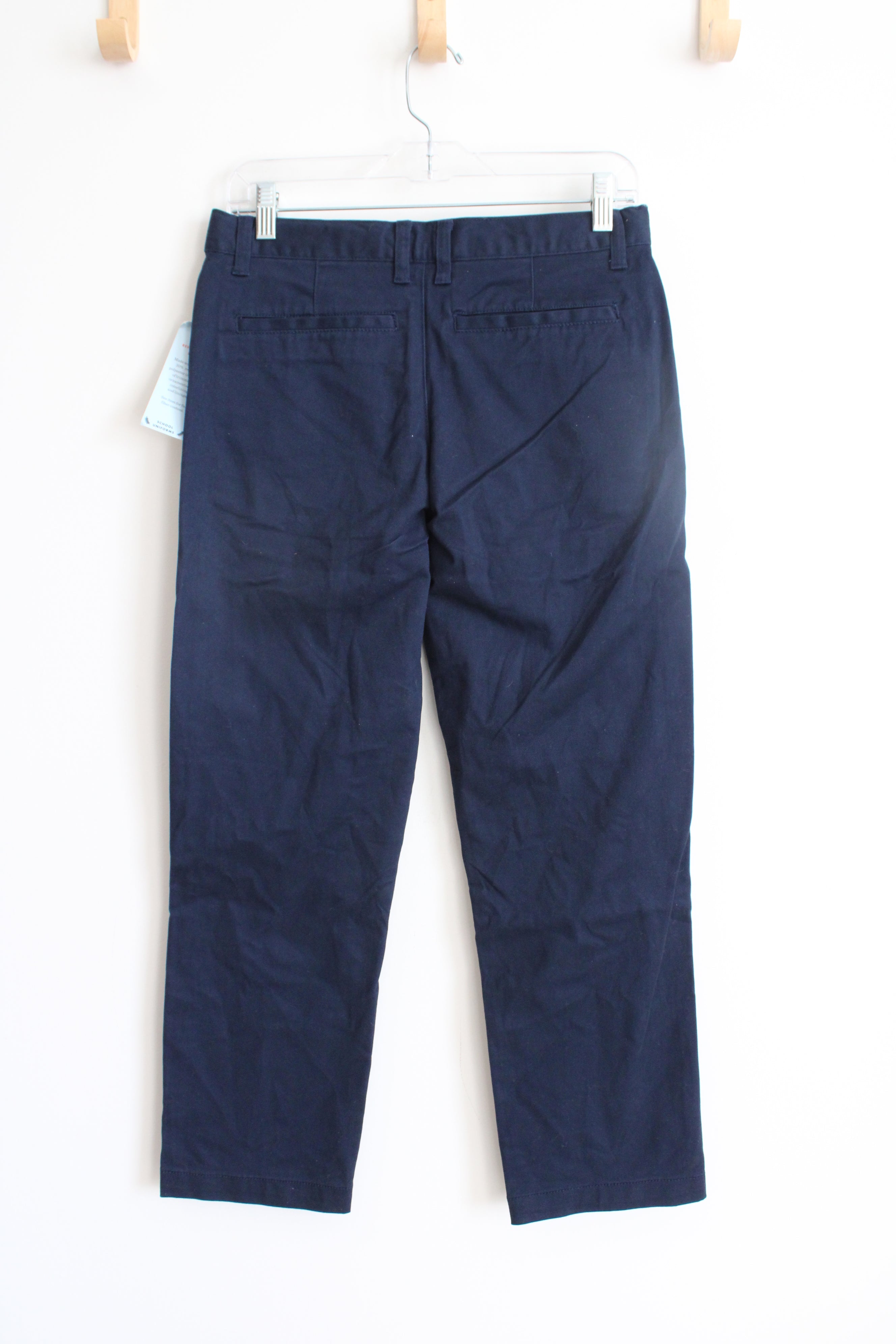 NEW Cat & Jack Navy Reinforced Knee Straight Pants | Youth 14