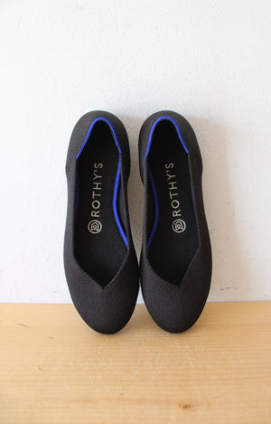 Rothy's Round Toe Black Ballet Flats | Size 7