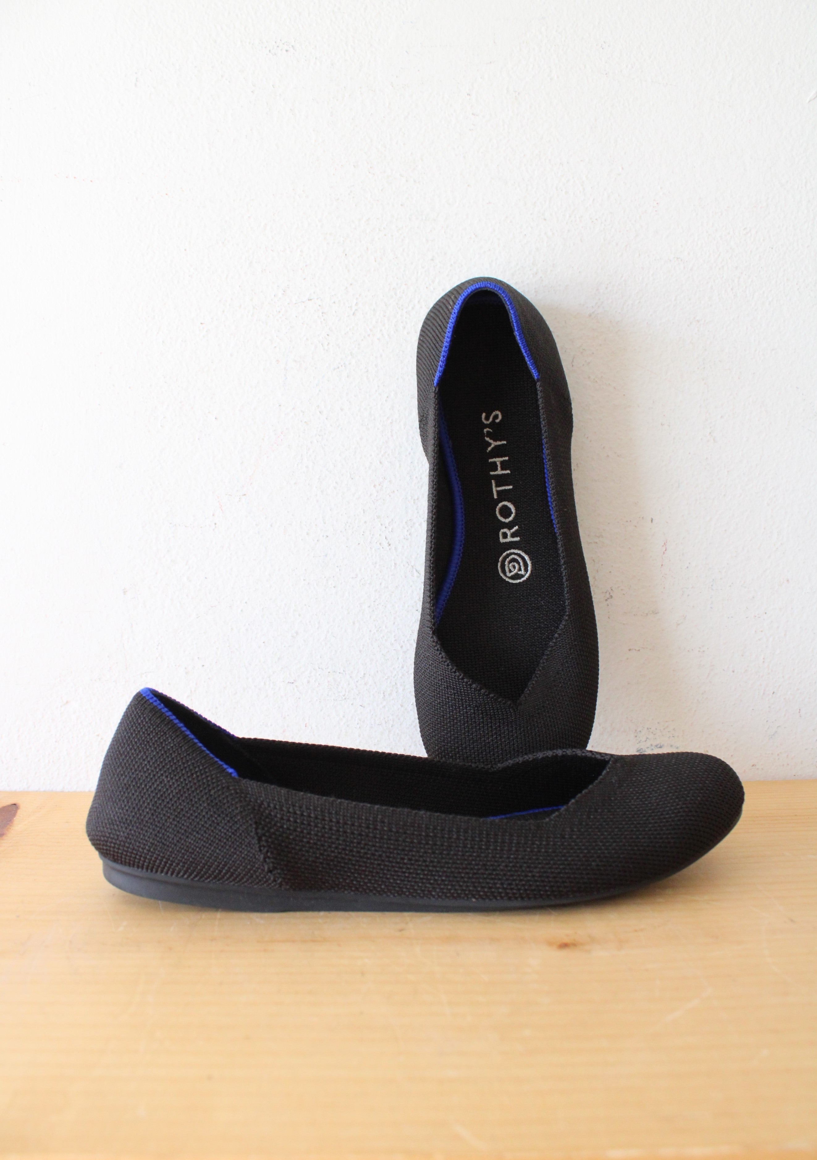 Rothy's Round Toe Black Ballet Flats | Size 7