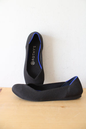 Rothy's Round Toe Black Ballet Flats | Size 7