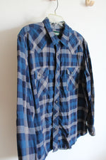 OutdoorLife Blue Plaid Button Down Shirt | XL