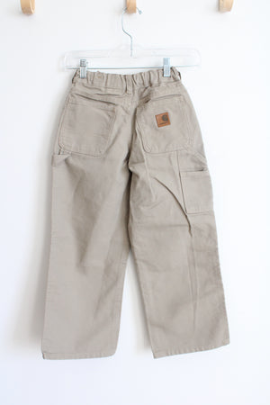 Carhartt Tan Canvas Pants | Youth 8