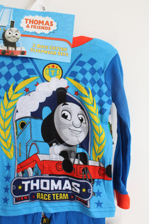 NEW Thomas & Friends Set Of 2 Cotton Pajama Pant & Long Sleeved Top Set | 18 MO