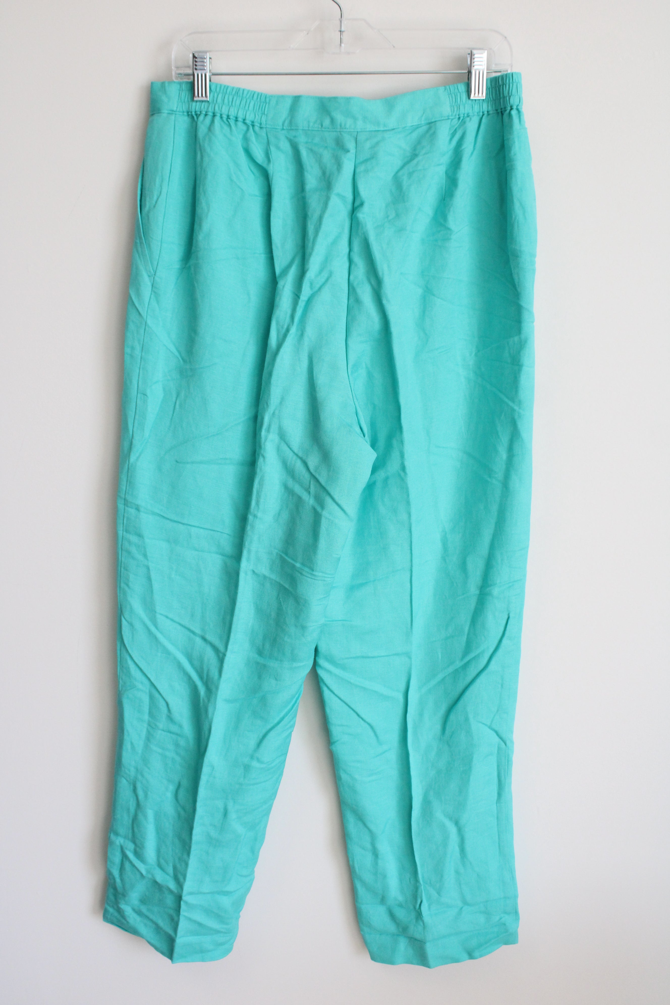 Ruby Rd. Turquoise Linen Pant | 10