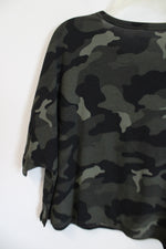 Old Navy Active Green Camo Crop Tee | L