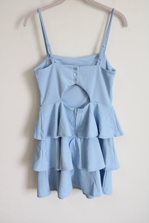 Trixxi Light Blue Tiered Dress | M