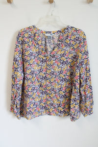 Old Navy Floral Linen Blend Tunic Shirt | XL