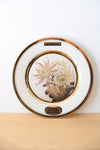 Dynasty Gallery Original Chokin Collection 24KT Gold Rim Copper & Gold Etched Flower & Butterfly Decorative Plate