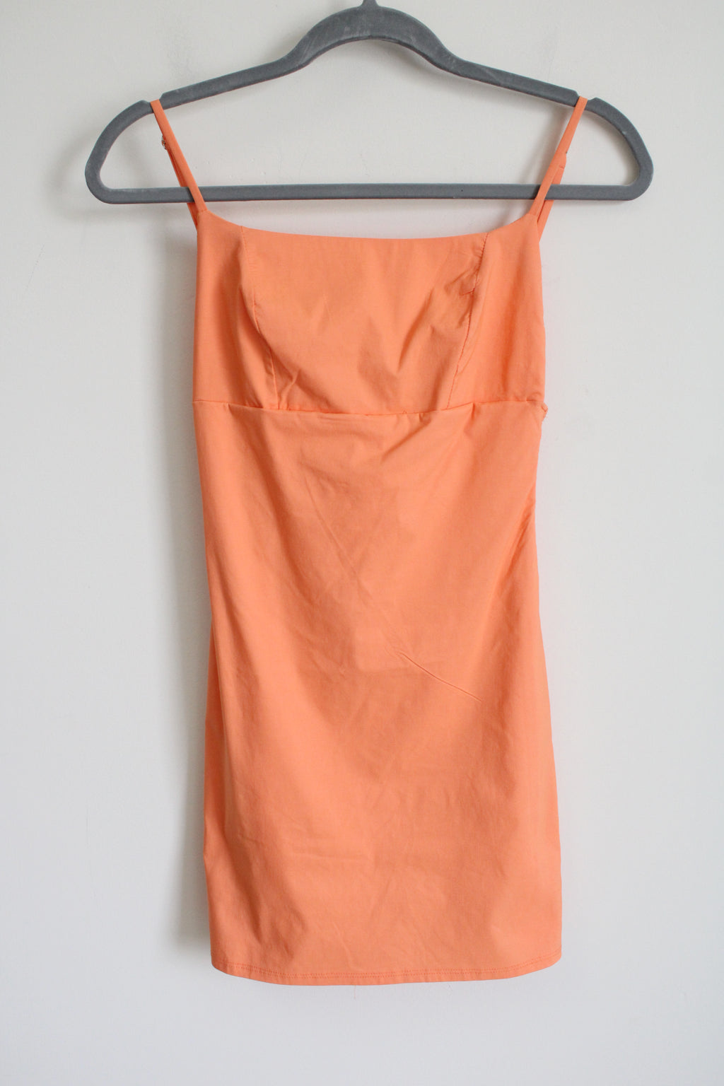 Blue Blush Orange Stretch Fitted Mini Dress | S