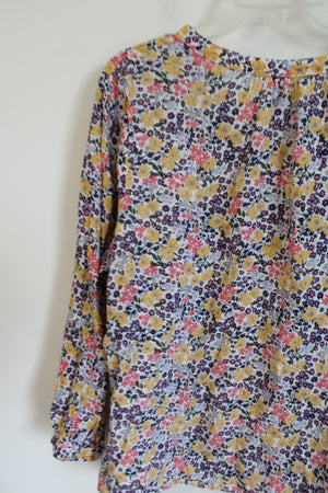 Old Navy Floral Linen Blend Tunic Shirt | XL