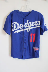 Majestic Los Angeles Dodgers #11 Rollins Blue Jersey | Youth L (14)