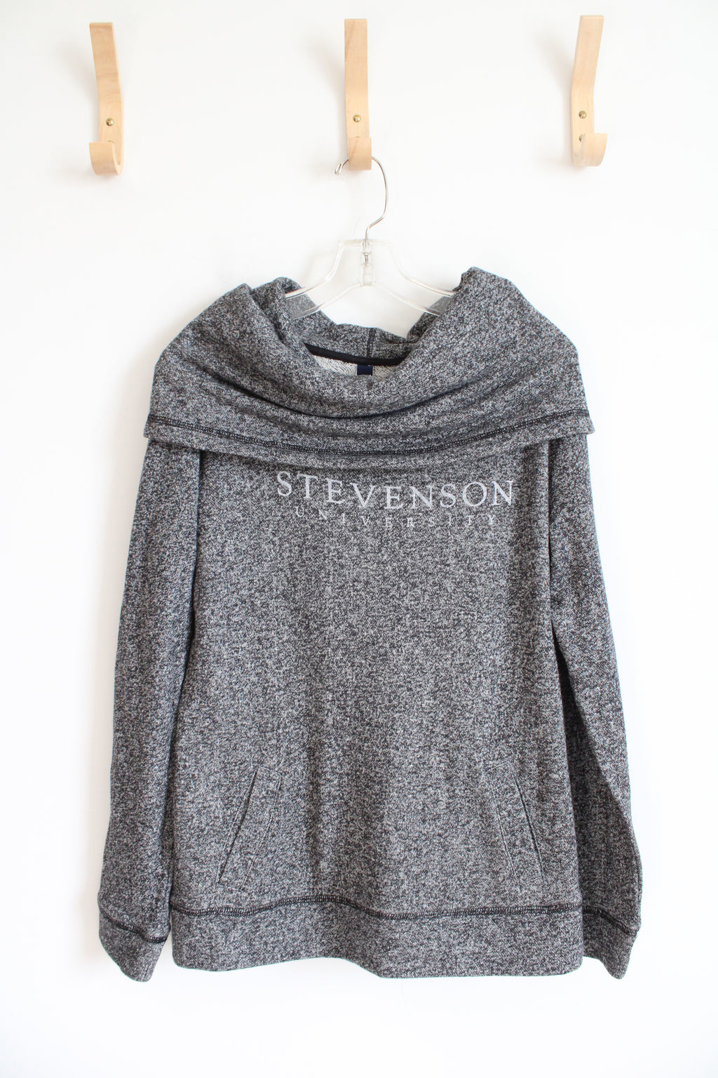 Gear For Sports Gray Stevenson University Cowl Neck Sweater | L