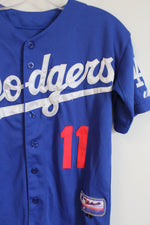 Majestic Los Angeles Dodgers #11 Rollins Blue Jersey | Youth L (14)