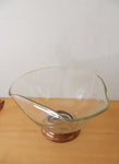 Princess House Vintage Scalloped Rim Copper Base Punch Bowl