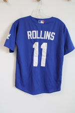 Majestic Los Angeles Dodgers #11 Rollins Blue Jersey | Youth L (14)