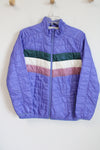 L.L. Bean Purple Striped Packable Coat | Youth XL/18