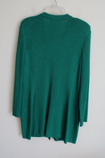 St. John Collection By Marie Gray Green Knit Long Cardigan | 10