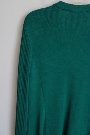 St. John Collection By Marie Gray Green Knit Long Cardigan | 10