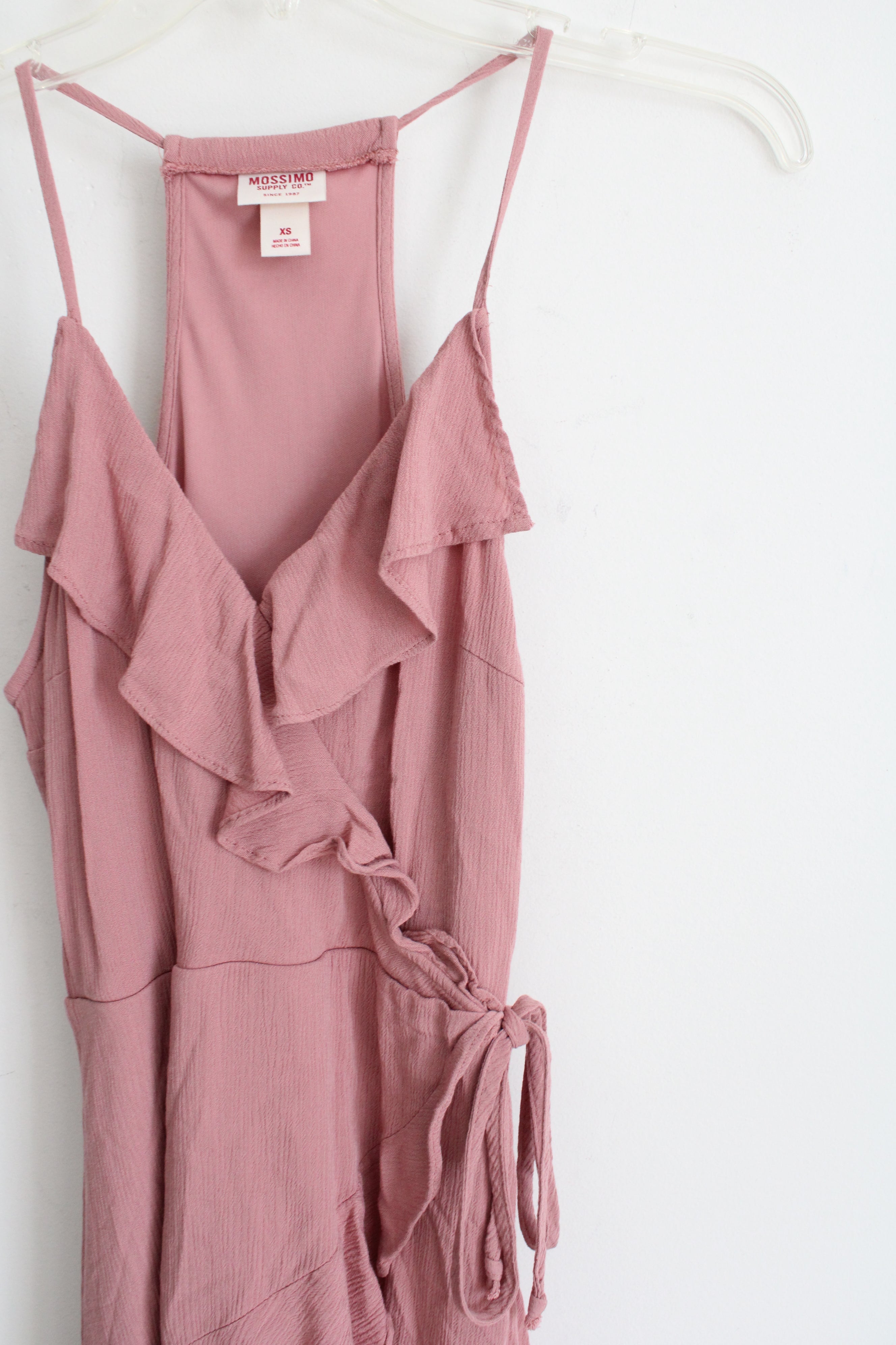 Mossimo Pink Ruffle Wrap Dress XS Jubilee Thrift