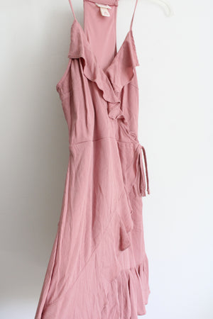 Mossimo Pink Ruffle Wrap Dress | XS