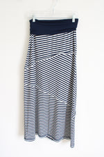 Max Studio Blue Striped Maxi Skirt | S