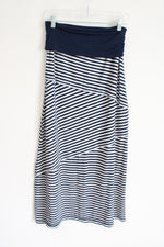 Max Studio Blue Striped Maxi Skirt | S