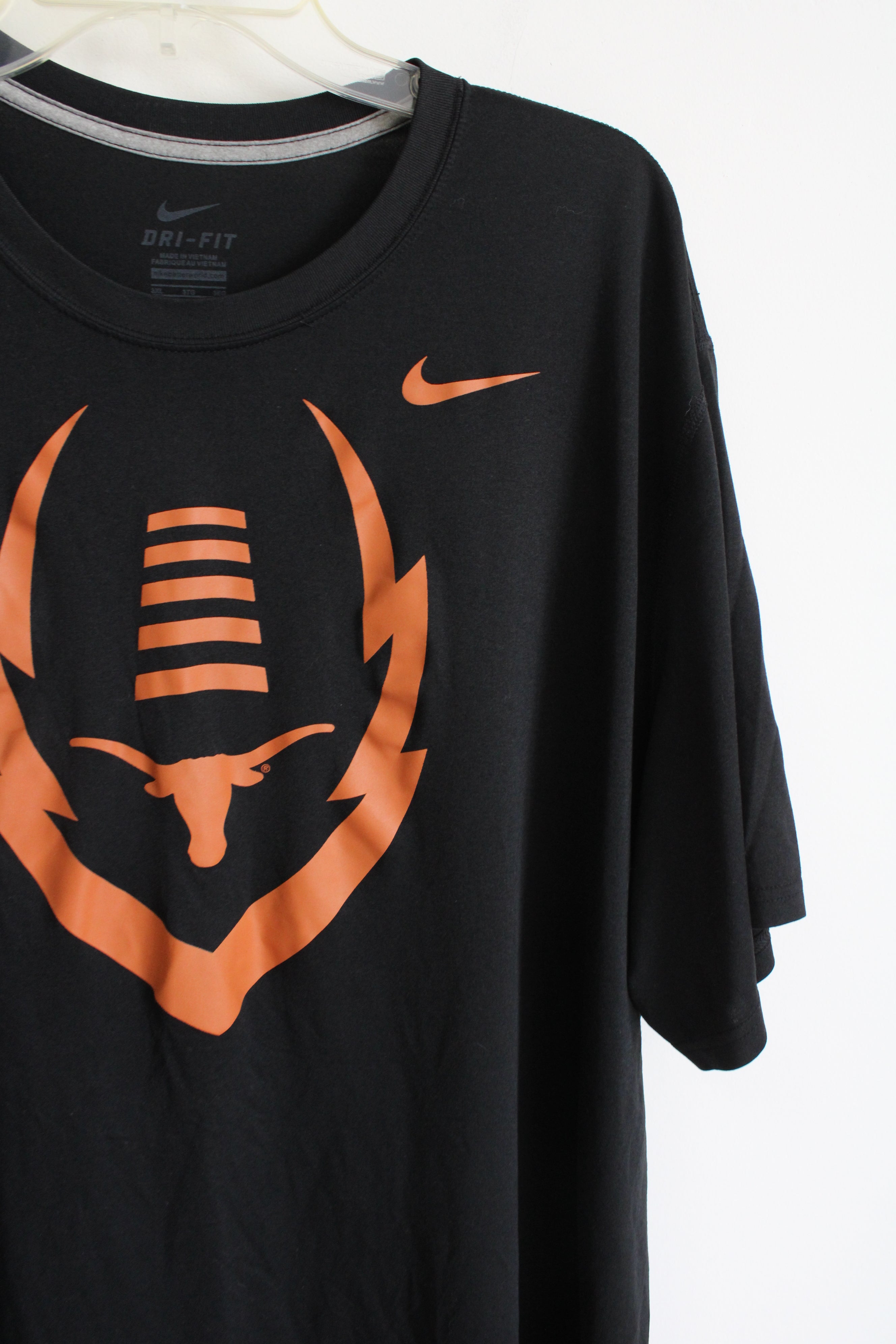 Nike Dri-Fit Black Texas Longhorns Shirt | 3XL