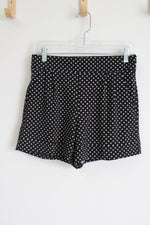 7th Avenue New York & Co. Black White Polka Dotted Chiffon Shorts | 6