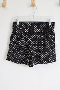7th Avenue New York & Co. Black White Polka Dotted Chiffon Shorts | 6