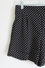 7th Avenue New York & Co. Black White Polka Dotted Chiffon Shorts | 6