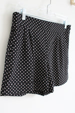 7th Avenue New York & Co. Black White Polka Dotted Chiffon Shorts | 6