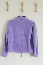 No Boundaries Purple Sherpa Pullover | L