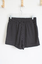 7th Avenue New York & Co. Black White Polka Dotted Chiffon Shorts | 6
