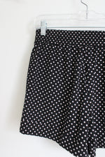7th Avenue New York & Co. Black White Polka Dotted Chiffon Shorts | 6