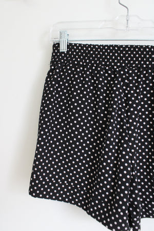 7th Avenue New York & Co. Black White Polka Dotted Chiffon Shorts | 6