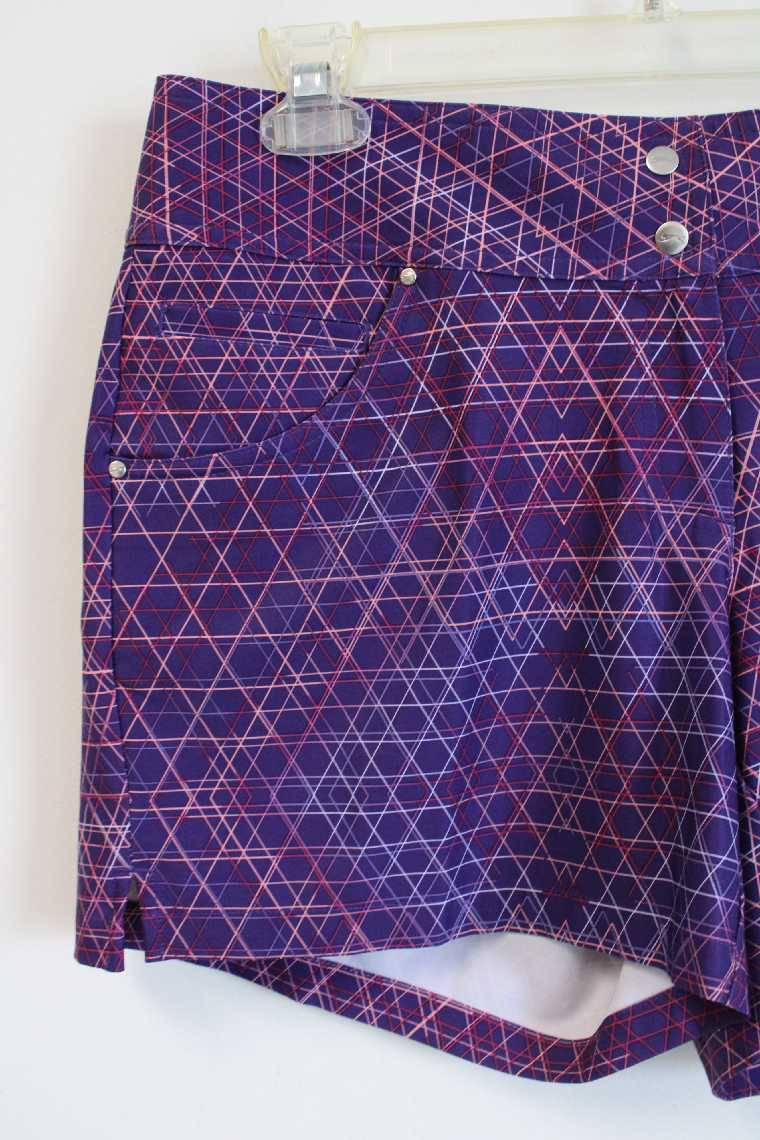 Slazenger Purple & Pink Patterned Athletic Golf Shorts | 6