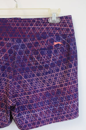 Slazenger Purple & Pink Patterned Athletic Golf Shorts | 6