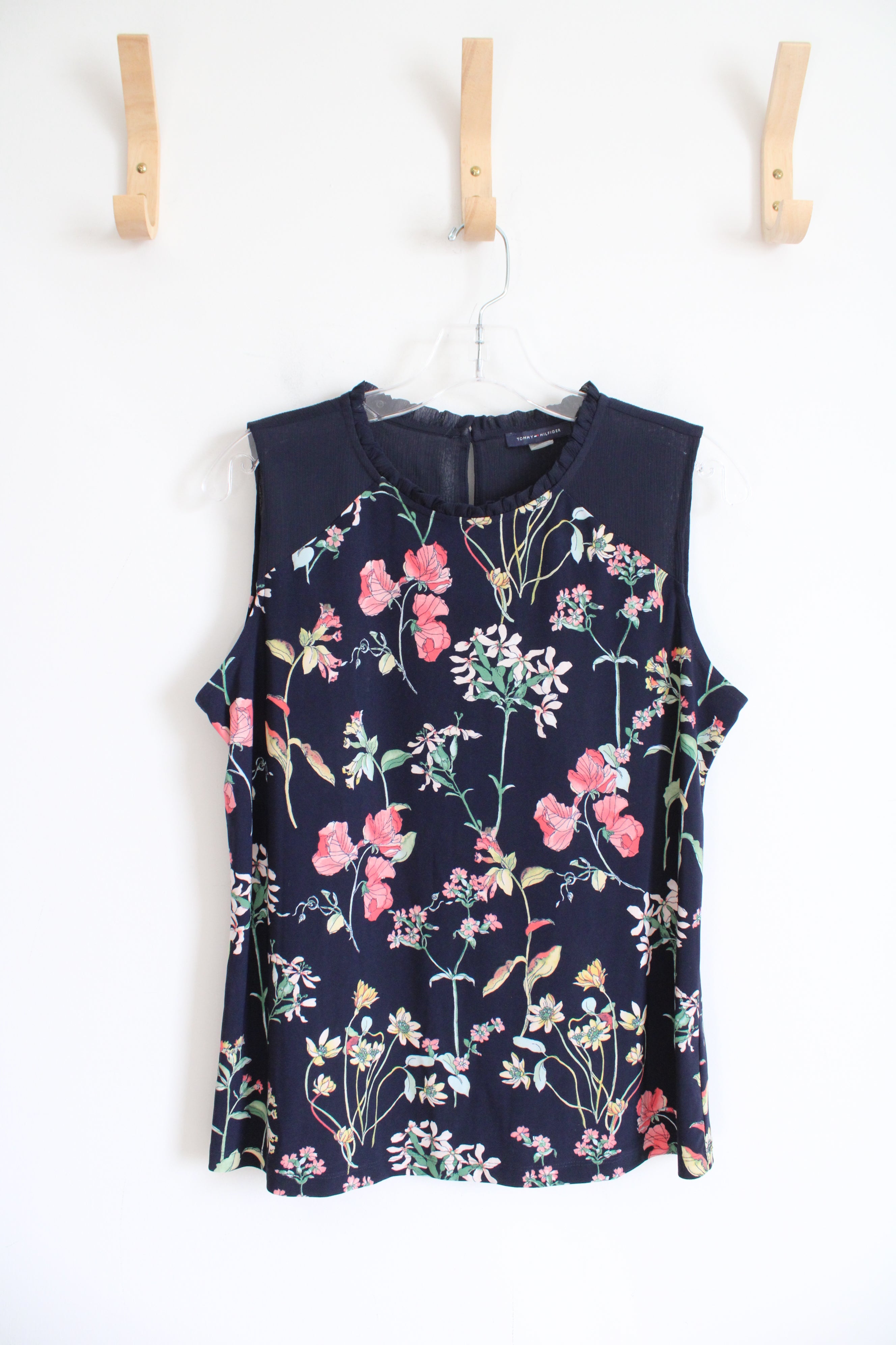 Tommy Hilfiger Navy Floral Sleeveless Top | M