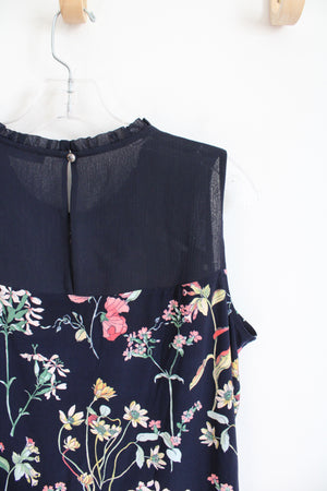 Tommy Hilfiger Navy Floral Sleeveless Top | M