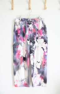 No Boundaries Gray Pink & White Tie-Dyed Sweatpants | XXL